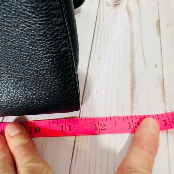 Kate Spade Grey Street Dominique Black Leather Satchel Purse Gold Hardware Tasse - Picture 12 of 15